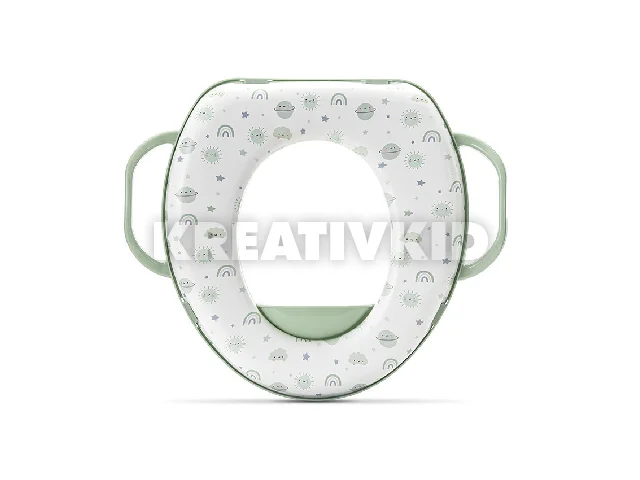 Lorelli párnázott WC szűkítő fogantyúval - Planets Green