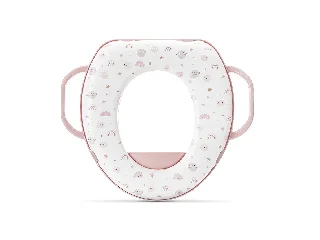 Lorelli párnázott WC szűkítő fogantyúval - Planets Pink
