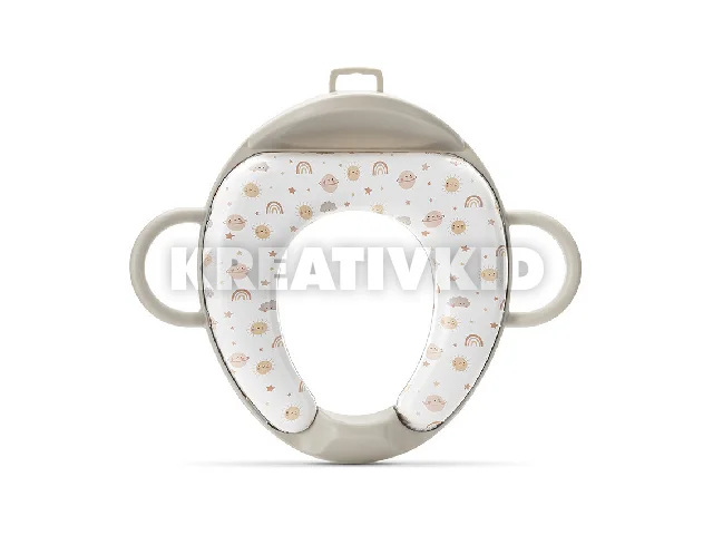 Lorelli párnázott WC szűkítő háttámlával - Planets Beige
