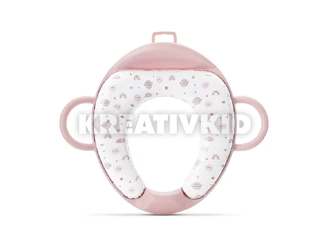 Lorelli párnázott WC szűkítő háttámlával - Planets Pink