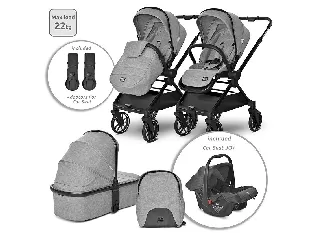 Lorelli Reya multifunkciós babakocsi átfordítható tolókarral - Grey
