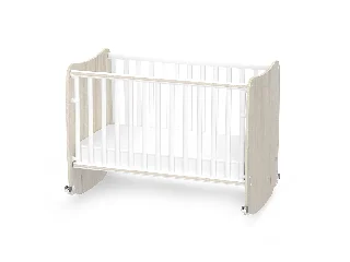 Lorelli Stars ringatható kiságy 60x120 - White / Light oak