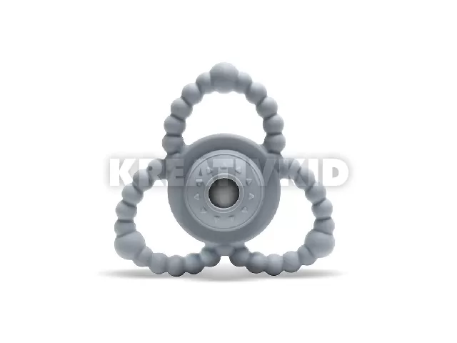 Lorelli Természetes szilikon csörgő-rágóka - Grey