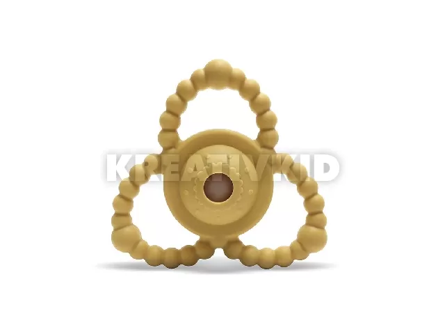 Lorelli Természetes szilikon csörgő-rágóka - Yellow