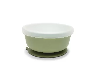 Lorelli Természetes szilikon tál tetővel - Fresh Green
