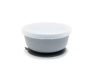 Lorelli Természetes szilikon tál tetővel - Grey