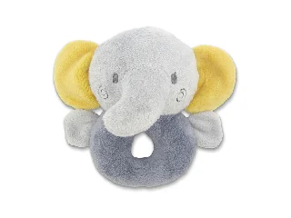 Lorelli Toys Plüss csörgő karika - Szürke Elefánt