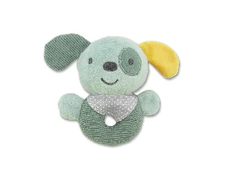 Lorelli Toys Plüss csörgő karika - Zöld Kutya