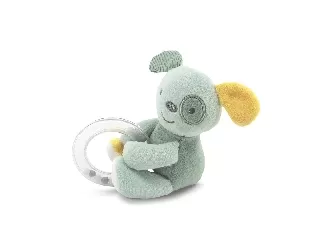 Lorelli Toys Plüss gyűrűs játék - Zöld Kutya