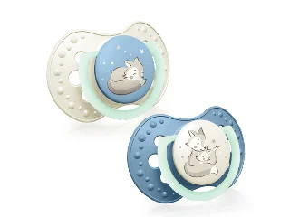 LOVI Dinamikus nyugtató cumi NIGHT&DAY 3-6hó 2db fiú