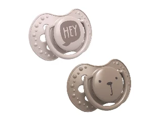LOVI Silicone Dynamic Soother 0-3m 2 pcs Hey Girl