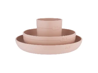Lovi Tányér szett pohárral 3db Nude