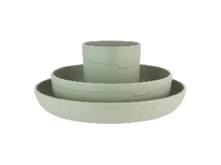 Lovi Tányér szett pohárral 3db Pistachio