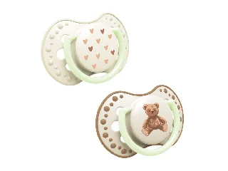 LOVI világító dinamikus szilikon cumi TEDDY LOVE 6-18 hó 2 db