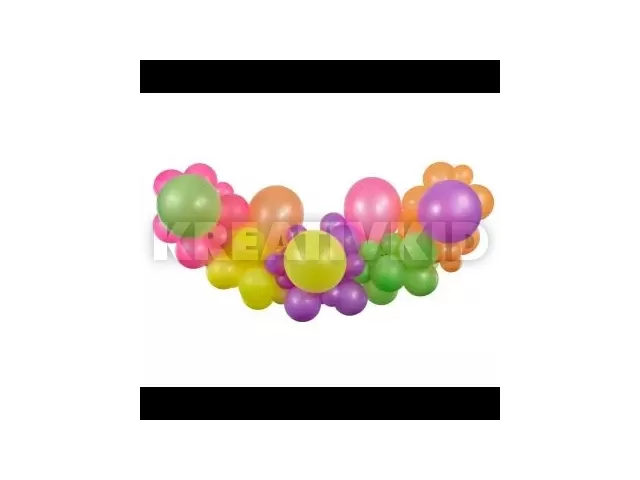 Lufi girland neon színekben - 65 db-os