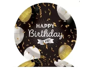 Lufi mintás születésnapi papírtányér - 10 db-os