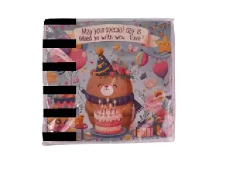 Maci mintás születésnapi szalvéta - 20 db-os