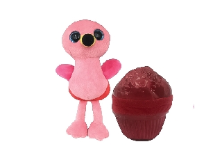 Magic muffins - kifordítható plüss figurák Sötét rózsaszín Pinki 
