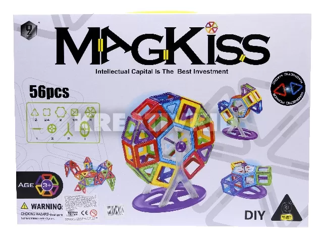 MagKiss 56 darabos mágneses építőjáték