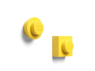 Mágnes, 2 különböző forma, LEGO, sárga