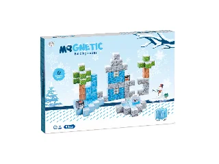 Mágneses építőkockák - havas táj 93 db /cs