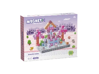 Mágneses építőkockák - lila város 193 db /cs