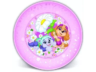 Mancs őrjárat: Joy műanyag lapostányér, pink