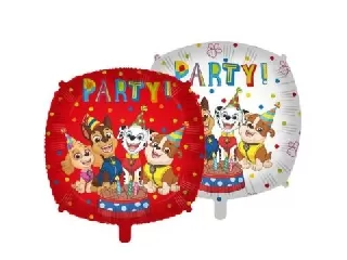 Mancs őrjárat: Party! feliratú fólia lufi - 46 cm