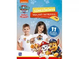 Mancs Őrjárat: Színezőkönyv vasalható matricákkal