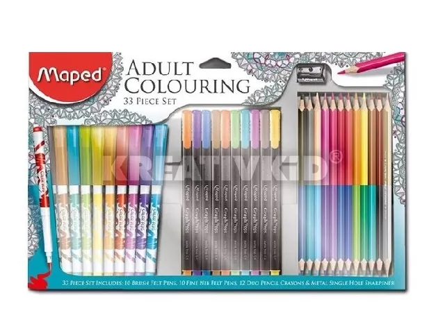 Maped - Felnőtt színezőkészlet - 33 darabos