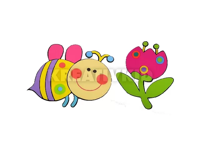 Marko Falidekor habszivacs méhecske és virág SRP-002