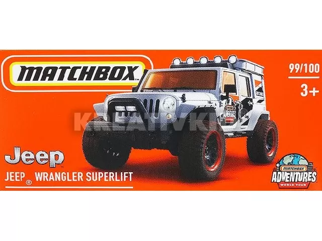 Matchbox autó papírcsomagban Jeep Wrangler Superlift