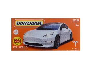 Matchbox autó papírcsomagban Tesla model 3