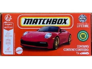Matchbox autó papírcsomagban Porsche 911 Carrera Cabriolet 