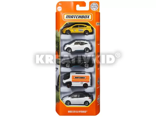 Matchbox Kisautók 5 darabos MBX Ev & Hybrid