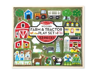 M&D - Fa építőjáték - Farm és traktor