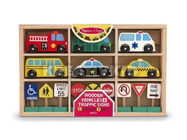 M&D - Fa jármű, autók és közlekedési táblák