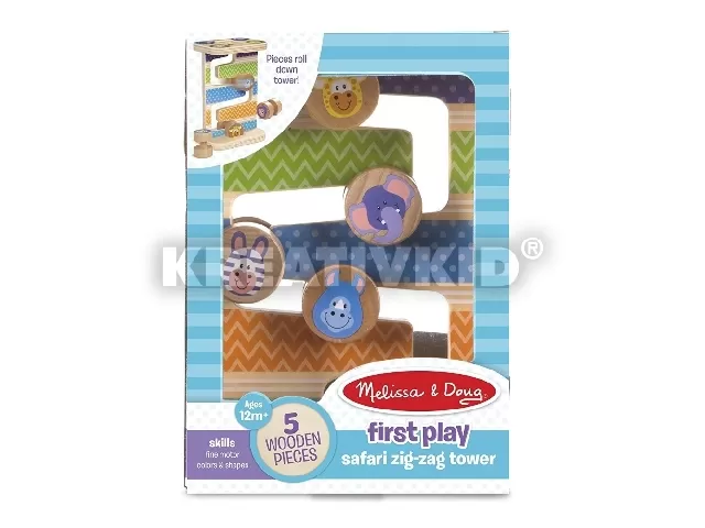 M&D - Fa készségfejlesztő játék - Cikk-cakk torony