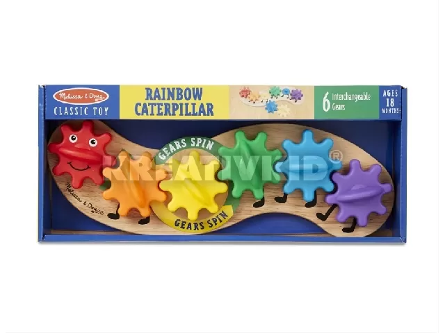 M&D - Fa készségfejlesztő játék - Fogaskerekű hernyó