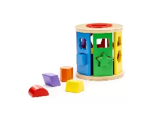 M&D - Fa készségfejlesztő játék - Gurulós formarendező