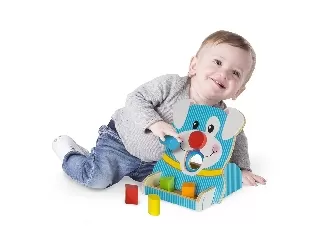 M&D - Fa készségfejlesztő játék - Pörgesd és etesd formaegyeztető játék