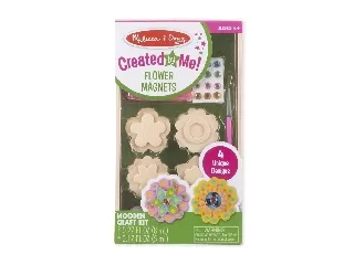 M&D - Kreatív játék - Fa hűtőmágnes készítés - Virágok