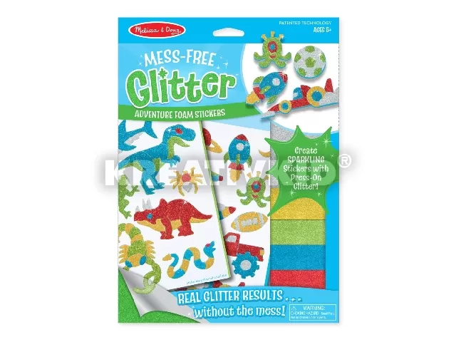 M&D - Kreatív játék - Glitter pufi matrica készítő - Kaland