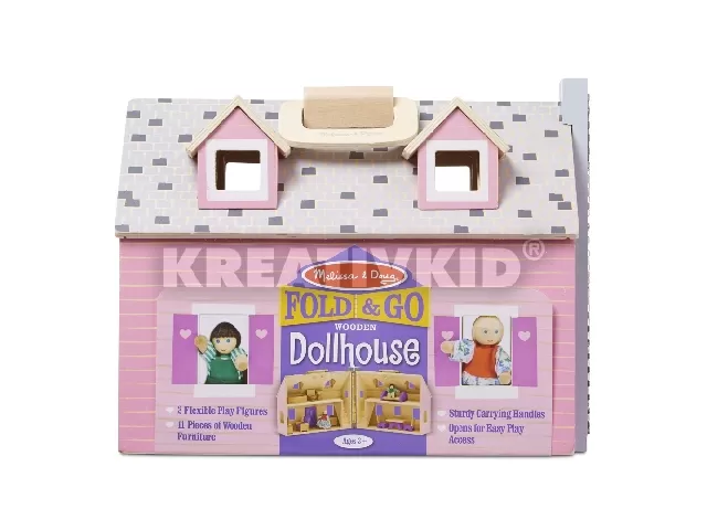 M&D - Szétnyitható fa babaház