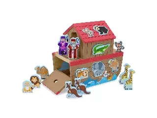 M&Đ Fa készségfejlesztő játék ,Noé bárkája formaegyztető játék