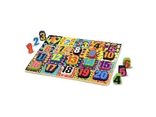 M&D, FA KÉSZSÉGFEJLESZTŐ JÁTÉK, ÓRIÁS PUZZLE, SZÁMOK