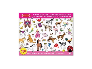Melissa & Doug, kreatív játék, matricagyűjtő füzet 500 matricával, hercegnők, tea parti, állatok 