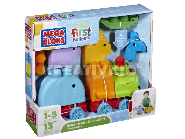 Mega Bloks Szafari vonat állatfigurákkal