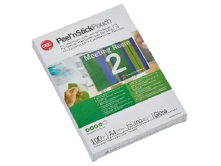 Meleglamináló fólia, 100 mikron, A4, fényes, öntapadó, GBC