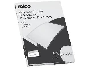 Meleglamináló fólia, 125 mikron, A3, fényes, IBICO 